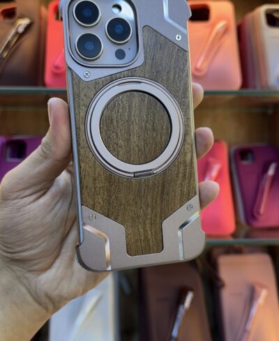 Antichoc en bois avec magsafe 16 pro max