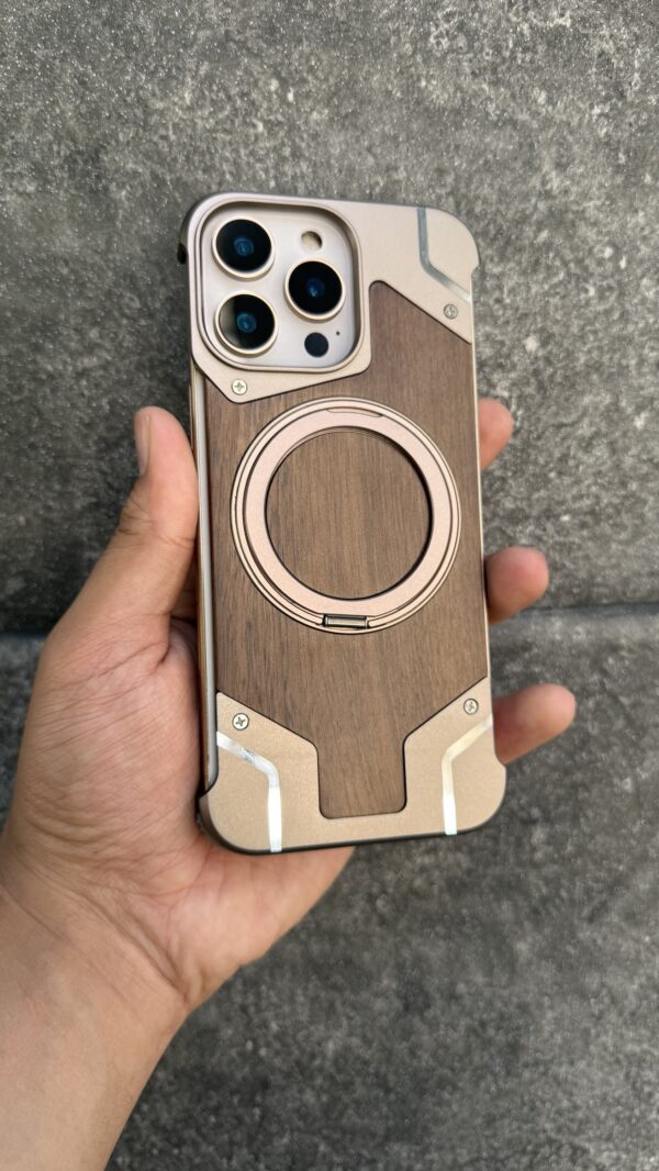 Antichoc en bois avec magsafe 16 pro max