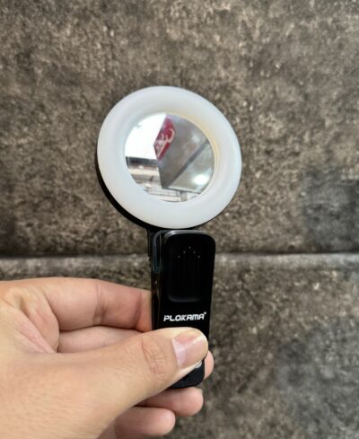 Mini ring light avec miroir