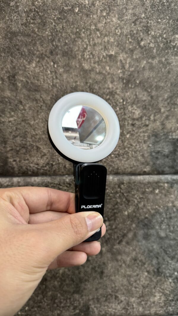 Mini ring light avec miroir